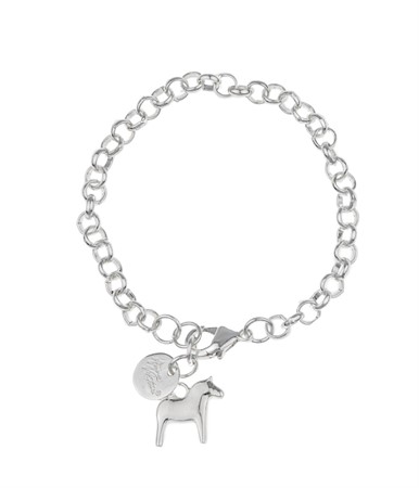 Dala Horse Bracelet Silver